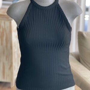 Madewell Black Ribbed Tank Top